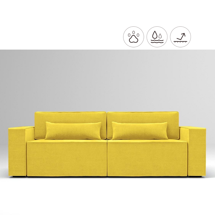 Диван Мастерфабрик Камо Saga yellow ткань рогожка