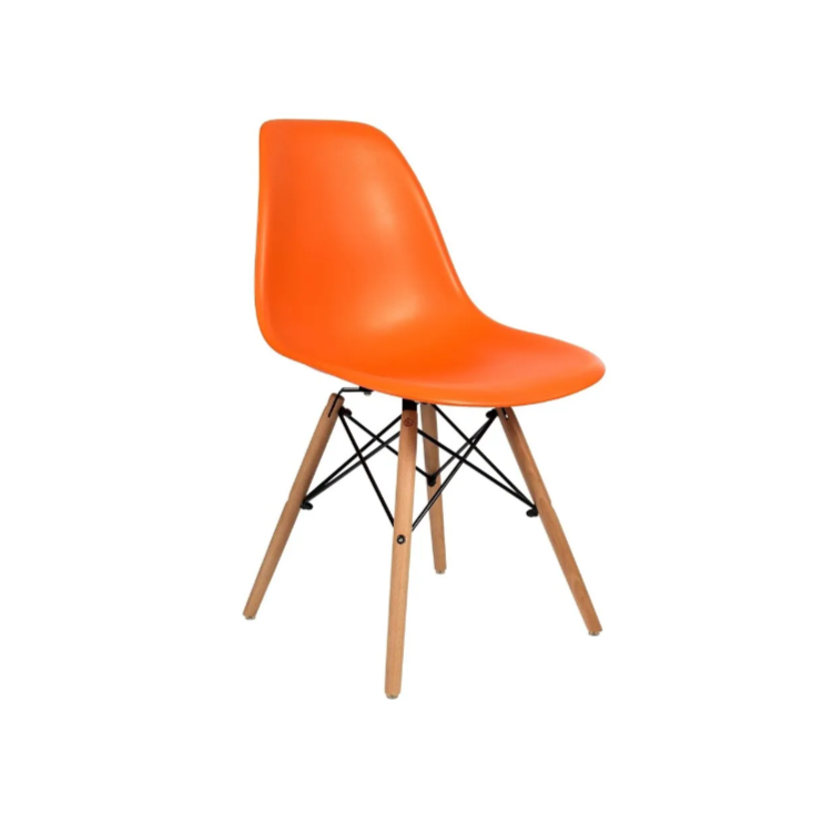 Стул пластиковый Клен Eames сгр022 собранный каркас (оранжевый)