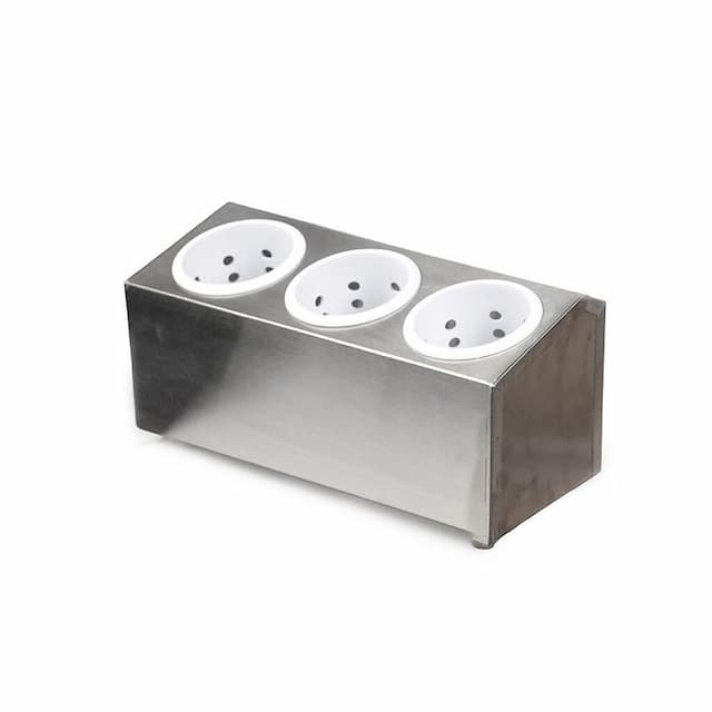 Контейнер для столовых приборов 3 отд.,нерж.+ пласт 38x15x13,5 см P.L. Proff Cuisine LBE-2 (чёрный) 81211636