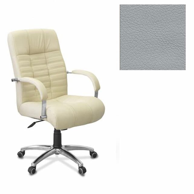 Кресло Юнитекс Атлант HX экокожа премиум светло-серая CN1132