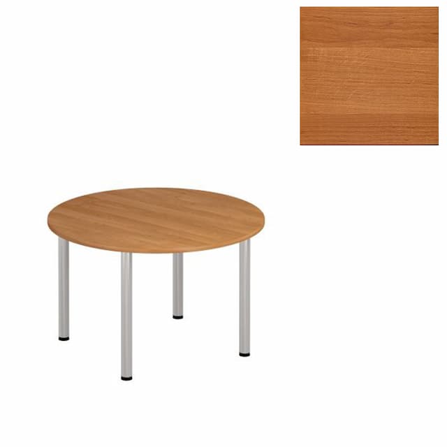 Стол для переговоров круглый на хромированных опорах Юнитекс Формула МХ ФР 189 ОЕ (110x110x75) ольха европейская