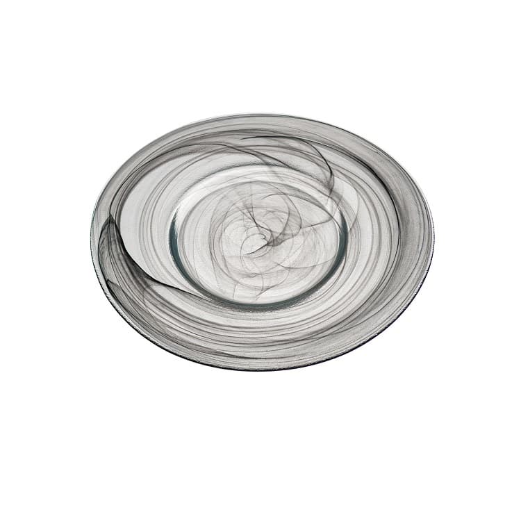 Тарелка ARDACAM Gusto ARD 2061.7 d 33 см h 1,7 см (стекло, цвет / декор черно-белый)