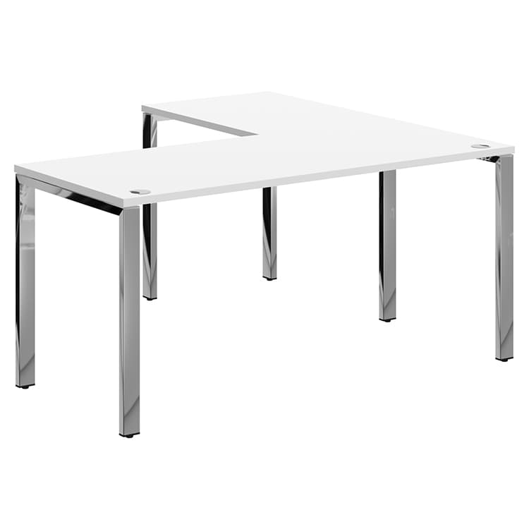 Стол угловой Skyland XGCT 1615.1 белый/нержавеющая сталь 1600х1500х750 XTEN GLOSS