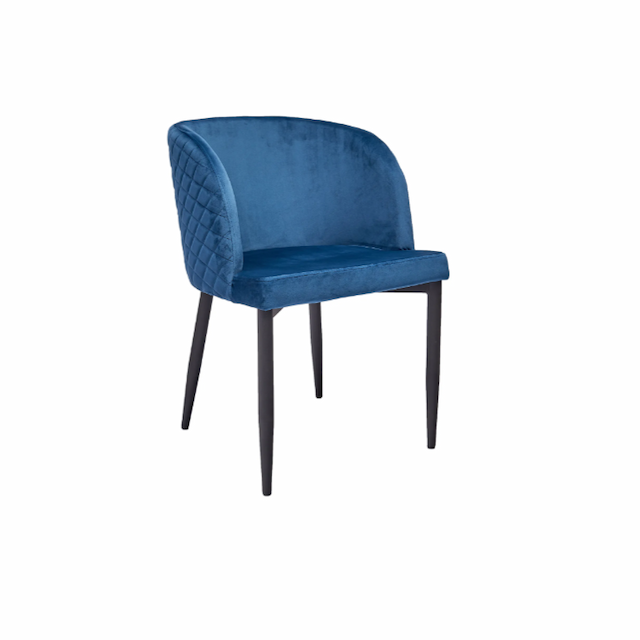 Стул-полукресло Клен Олеандро сгр117/1 с мягким сиденьем (вельвет, сине-зеленый)