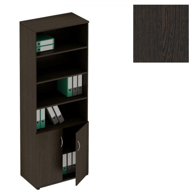 Шкаф для документов полузакрытый Юнитекс Формула (80x45x219) ФР 371 ВТ венге темный