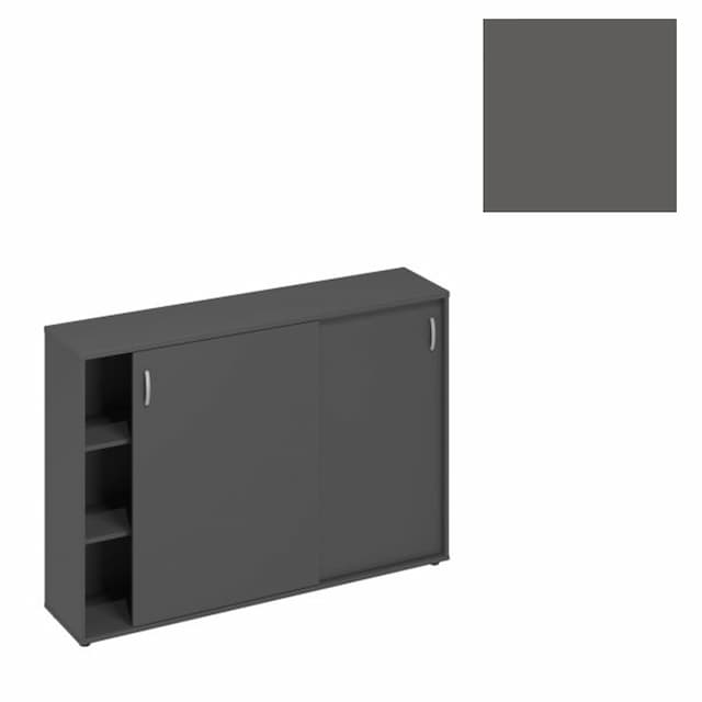 Шкаф-купе средний (для 2-х столов 80) Юнитекс А4 (164.4x36.4x112.8) А4 322 АР антрацит премиум