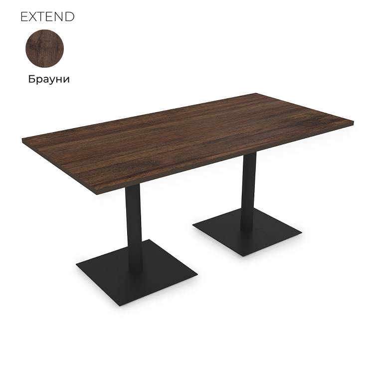 Стол на 2-х опорах Алсав 21EXTEND.120 Brauni