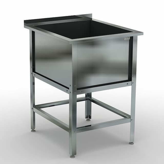 Ванна моечная односекционная сварная с бортом КОБОР ВМСБ/1-63/63