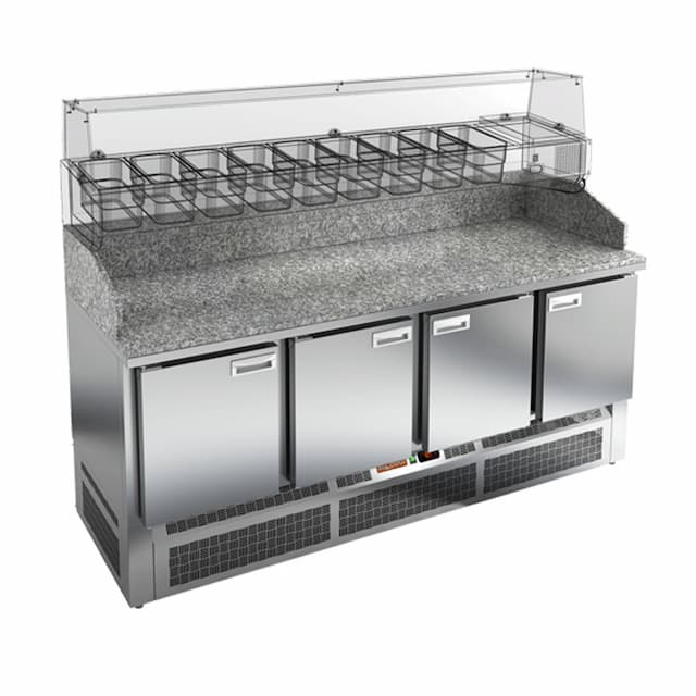 Стол охлаждаемый для пиццы Hicold PZE3-1111/SN камень