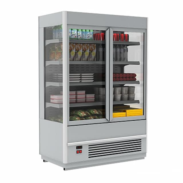 Витрина холодильная Полюс CUBA FC 20-07 VV 1,3-1 (распашные двери)